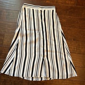 LOFT midi button up skirt